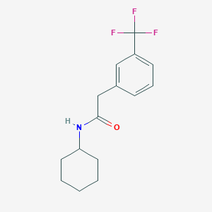 molecular formula C15H18F3NO B325375 N-cyclohexyl-2-[3-(trifluoromethyl)phenyl]acetamide 