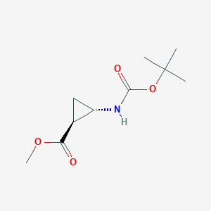 molecular formula C10H17NO4 B3253839 methyl (1S,2S)-2-(tert-butoxycarbonylamino)cyclopropanecarboxylate CAS No. 2281862-95-9