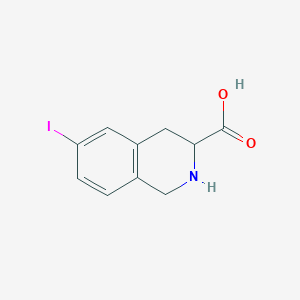 molecular formula C10H10INO2 B3253876 6-Iodo-1,2,3,4-tetrahydroisoquinoline-3-carboxylic acid CAS No. 228728-11-8