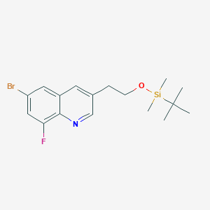 molecular formula C17H23BrFNOSi B3253885 2-(6-Bromo-8-fluoro-3-quinolyl)ethoxy-tert-butyl-dimethyl-silane CAS No. 2288708-54-1