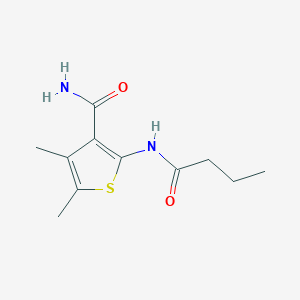 2-(Butyrylamino)-4,5-dimethyl-3-thiophenecarboxamide