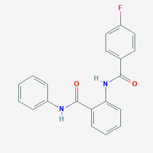 molecular formula C20H15FN2O2 B325401 2-[(4-fluorobenzoyl)amino]-N-phenylbenzamide 