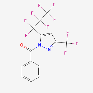 1-Benzoyl-5-heptafluoropropyl-3-(trifluoromethyl)pyrazole