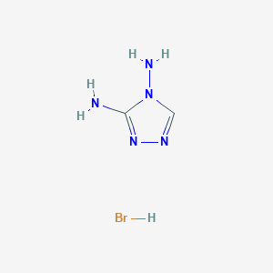 molecular formula C2H6BrN5 B3254027 4H-1,2,4-triazole-3,4-diamine hydrobromide CAS No. 23160-99-8