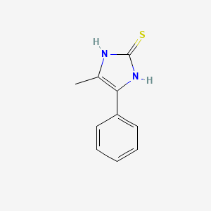 molecular formula C10H10N2S B3254046 5-methyl-4-phenyl-1H-imidazole-2-thiol CAS No. 23187-10-2