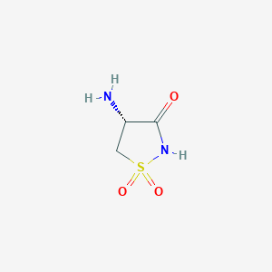 molecular formula C3H6N2O3S B3254051 (R)-4-Aminoisothiazolidin-3-one 1,1-dioxide CAS No. 231944-71-1