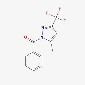 molecular formula C12H9F3N2O B3254058 1-Benzoyl-5-methyl-3-(trifluoromethyl)pyrazole CAS No. 231947-19-6