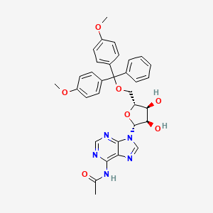 Adenosine, N-acetyl-5'-O-[bis(4-methoxyphenyl)phenylmethyl]-