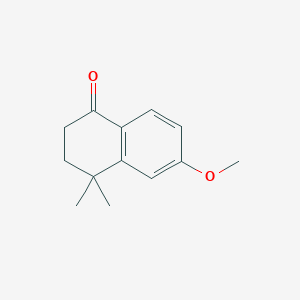 molecular formula C13H16O2 B3254094 6-Methoxy-4,4-dimethyl-3,4-dihydronaphthalen-1(2H)-one CAS No. 23203-51-2