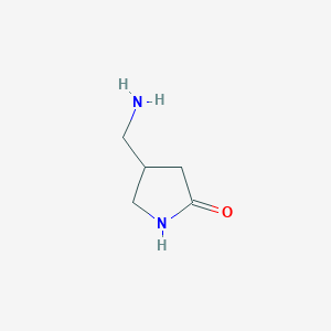 molecular formula C5H10N2O B032541 4-(Aminomethyl)pyrrolidin-2-on CAS No. 676627-00-2