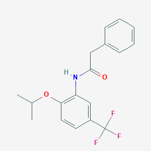 molecular formula C18H18F3NO2 B325411 N-[2-isopropoxy-5-(trifluoromethyl)phenyl]-2-phenylacetamide 