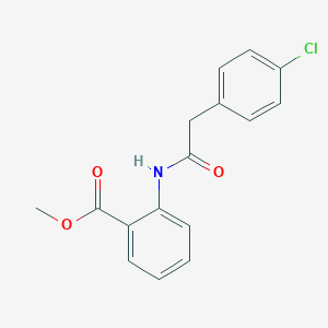 molecular formula C16H14ClNO3 B325413 Methyl 2-{[(4-chlorophenyl)acetyl]amino}benzoate 