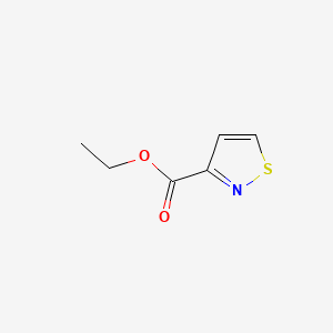 molecular formula C6H7NO2S B3254136 3-Isothiazolecarboxylic acid ethyl ester CAS No. 23244-32-8