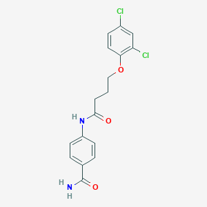 molecular formula C17H16Cl2N2O3 B325417 4-{[4-(2,4-Dichlorophenoxy)butanoyl]amino}benzamide 