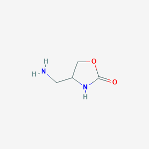 molecular formula C4H8N2O2 B032542 4-(氨甲基)-1,3-噁唑烷-2-酮 CAS No. 166395-15-9