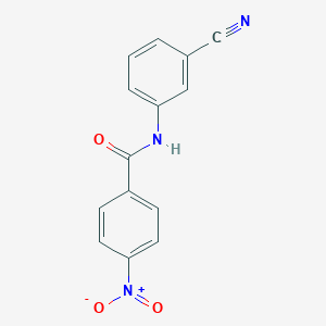molecular formula C14H9N3O3 B325420 N-(3-cyanophenyl)-4-nitrobenzamide 