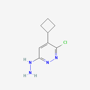 molecular formula C8H11ClN4 B3254201 3-chloro-4-cyclobutyl-6-hydrazinylPyridazine CAS No. 233276-12-5