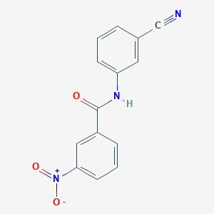 molecular formula C14H9N3O3 B325421 N-(3-cyanophenyl)-3-nitrobenzamide 