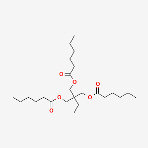 molecular formula C24H44O6 B3254230 2,2-Bis(hexanoyloxymethyl)butyl hexanoate CAS No. 23382-23-2