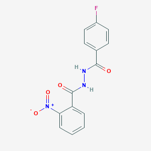 molecular formula C14H10FN3O4 B325424 N'-(4-fluorobenzoyl)-2-nitrobenzohydrazide 