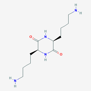 molecular formula C12H24N4O2 B3254246 (3S,6S)-3,6-双(4-氨基丁基)哌嗪-2,5-二酮 CAS No. 23409-32-7