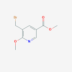 molecular formula C9H10BrNO3 B3254250 Methyl 5-(bromomethyl)-6-methoxynicotinate CAS No. 234098-50-1