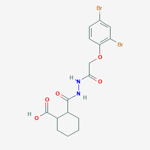 2-({2-[(2,4-Dibromophenoxy)acetyl]hydrazino}carbonyl)cyclohexanecarboxylic acid