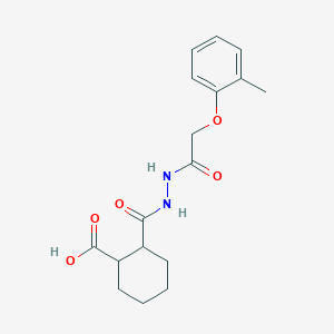 2-({2-[(2-Methylphenoxy)acetyl]hydrazino}carbonyl)cyclohexanecarboxylic acid