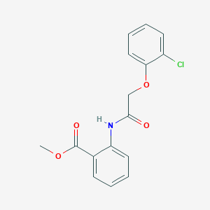 molecular formula C16H14ClNO4 B325431 Methyl 2-{[(2-chlorophenoxy)acetyl]amino}benzoate 