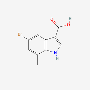 molecular formula C10H8BrNO2 B3254325 5-bromo-7-methyl-1H-indole-3-carboxylic acid CAS No. 23609-28-1