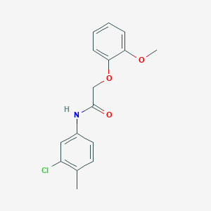 molecular formula C16H16ClNO3 B325439 N-(3-chloro-4-methylphenyl)-2-(2-methoxyphenoxy)acetamide 