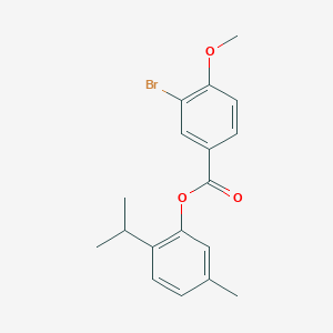 molecular formula C18H19BrO3 B325441 2-Isopropyl-5-methylphenyl 3-bromo-4-methoxybenzoate 