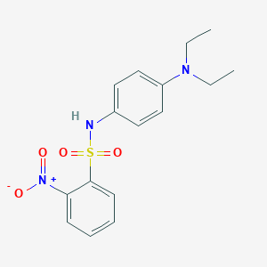molecular formula C16H19N3O4S B325444 N-[4-(diethylamino)phenyl]-2-nitrobenzenesulfonamide 