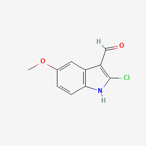 molecular formula C10H8ClNO2 B3254450 2-chloro-5-methoxy-1H-indole-3-carbaldehyde CAS No. 23872-25-5