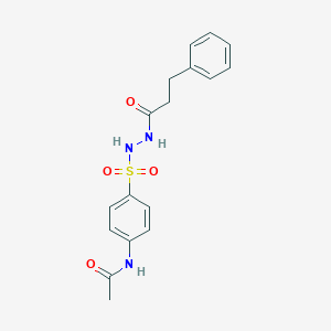 molecular formula C17H19N3O4S B325446 N-(4-{[2-(3-phenylpropanoyl)hydrazino]sulfonyl}phenyl)acetamide 