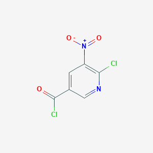 molecular formula C6H2Cl2N2O3 B3254503 6-氯-5-硝基烟酰氯 CAS No. 23945-84-8