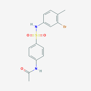 molecular formula C15H15BrN2O3S B325451 N-{4-[(3-bromo-4-methylanilino)sulfonyl]phenyl}acetamide 