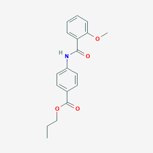 molecular formula C18H19NO4 B325453 Propyl 4-[(2-methoxybenzoyl)amino]benzoate 