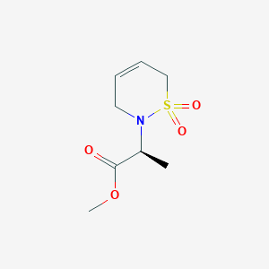 molecular formula C8H13NO4S B3254535 (S)-Methyl 2-(1,1-dioxido-3,6-dihydro-2H-1,2-thiazin-2-yl)propanoate CAS No. 240115-55-3