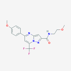 N-(2-methoxyethyl)-5-(4-methoxyphenyl)-7-(trifluoromethyl)pyrazolo[1,5-a]pyrimidine-2-carboxamide