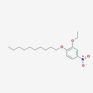 molecular formula C18H29NO4 B3254546 Benzene, 1-(decyloxy)-2-ethoxy-4-nitro- CAS No. 24020-08-4