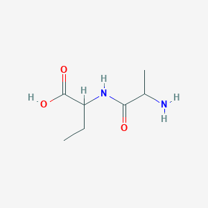 molecular formula C7H14N2O3 B3254554 2-(2-Aminopropanamido)butanoic acid CAS No. 24032-48-2