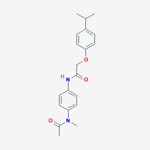 molecular formula C20H24N2O3 B325456 N-{4-[acetyl(methyl)amino]phenyl}-2-(4-isopropylphenoxy)acetamide 