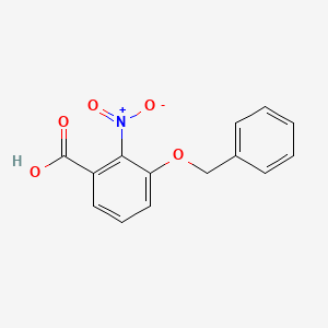 molecular formula C14H11NO5 B3254592 Benzoic acid, 2-nitro-3-(phenylmethoxy)- CAS No. 24115-89-7