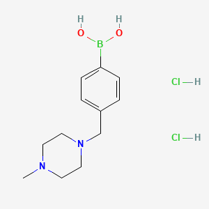 molecular formula C12H21BCl2N2O2 B3254598 {4-[(4-Methylpiperazin-1-yl)methyl]phenyl}boronic acid dihydrochloride CAS No. 2411875-72-2