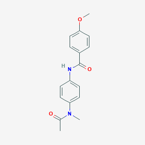 molecular formula C17H18N2O3 B325463 N-{4-[acetyl(methyl)amino]phenyl}-4-methoxybenzamide 