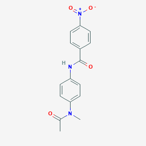 molecular formula C16H15N3O4 B325465 N-{4-[acetyl(methyl)amino]phenyl}-4-nitrobenzamide 