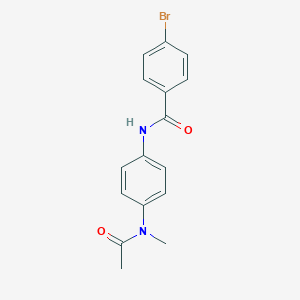 molecular formula C16H15BrN2O2 B325466 N-{4-[acetyl(methyl)amino]phenyl}-4-bromobenzamide 