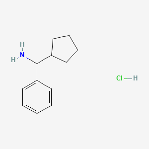 molecular formula C12H18ClN B3254663 Cyclopentyl(phenyl)methanamine hydrochloride CAS No. 24260-05-7