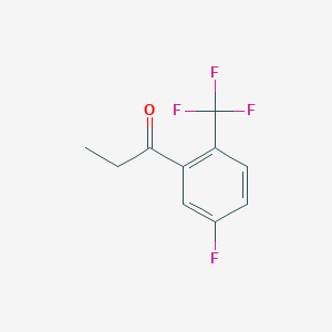 molecular formula C10H8F4O B3254670 1-[5-Fluoro-2-(trifluoromethyl)phenyl]propan-1-one CAS No. 242812-12-0